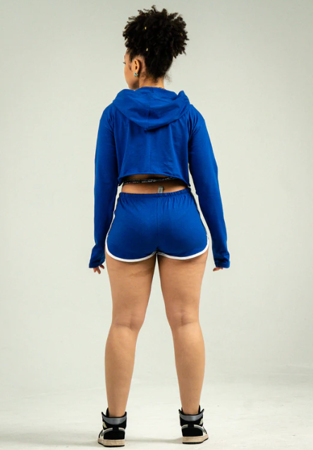 Womens Crop Top Track Short Set