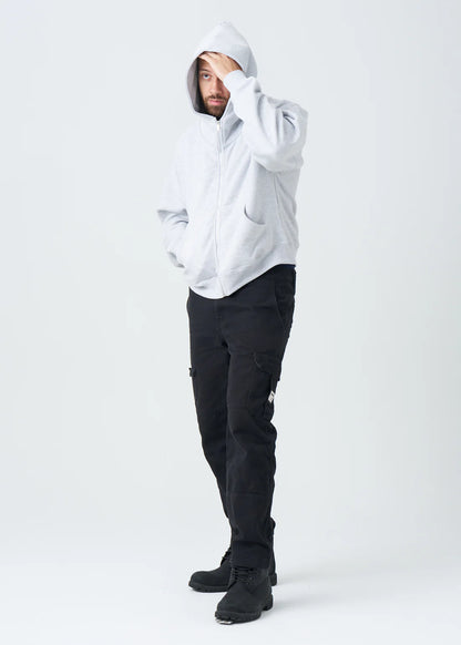 Oversized Boxy Cropped Heavyweight Full-Zip Hoodie