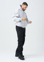 Luxury Oversized Boxy Cropped Heavyweight Full-Zip Hoodie