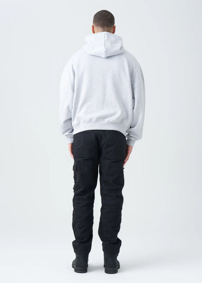 Oversized Boxy Cropped Heavyweight Full-Zip Hoodie