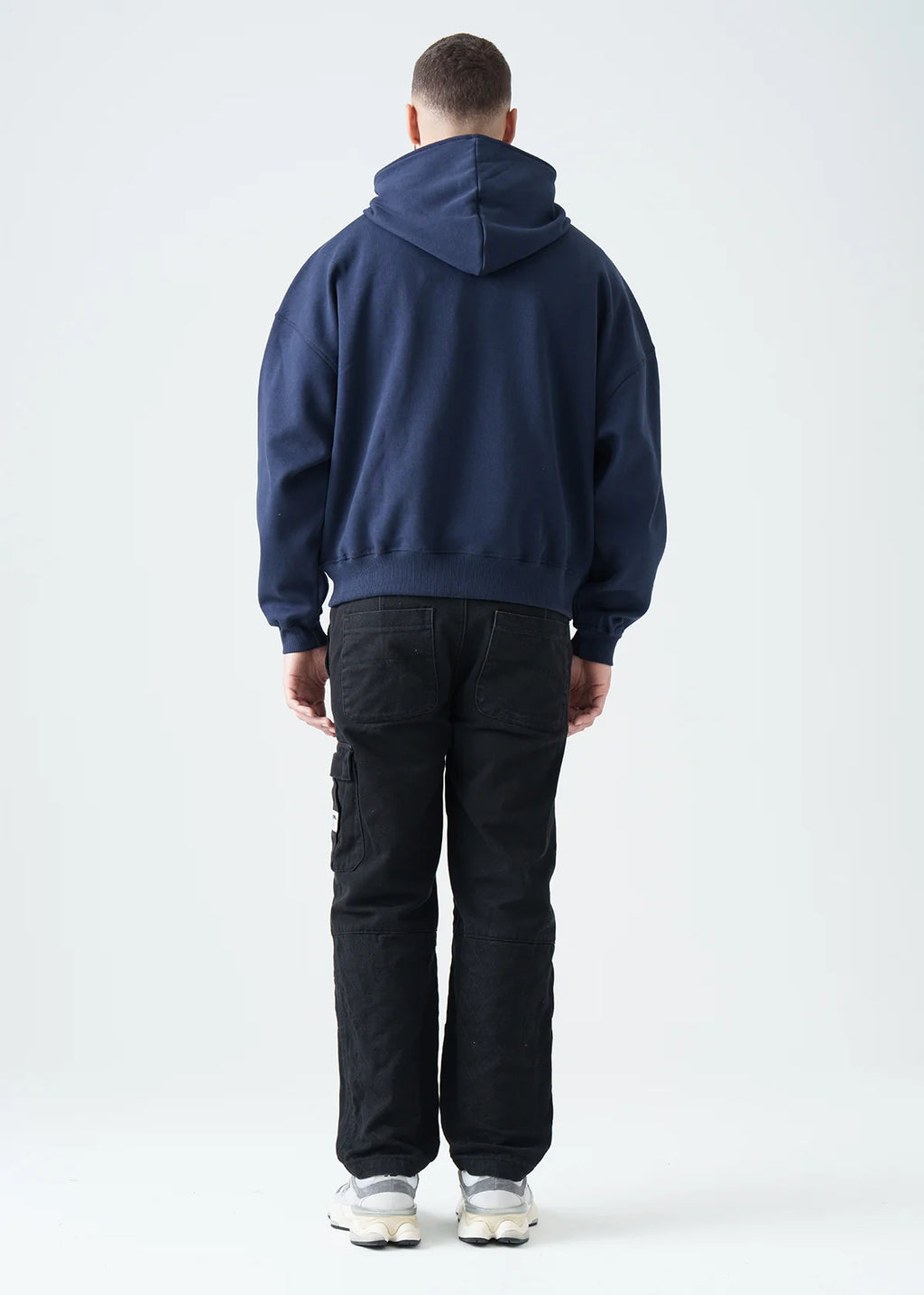 Luxury Oversized Boxy Cropped Heavyweight Full-Zip Hoodie