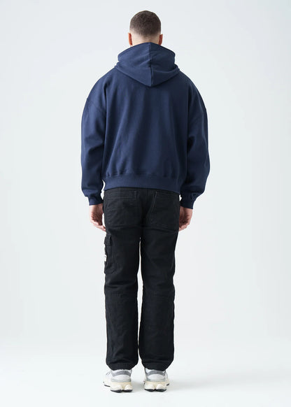 Oversized Boxy Cropped Heavyweight Full-Zip Hoodie