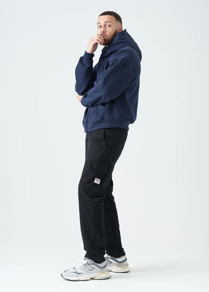 Oversized Boxy Cropped Heavyweight Full-Zip Hoodie