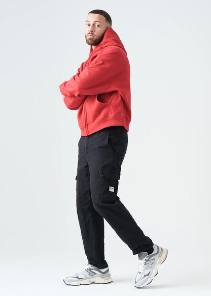 Oversized Boxy Cropped Heavyweight Full-Zip Hoodie