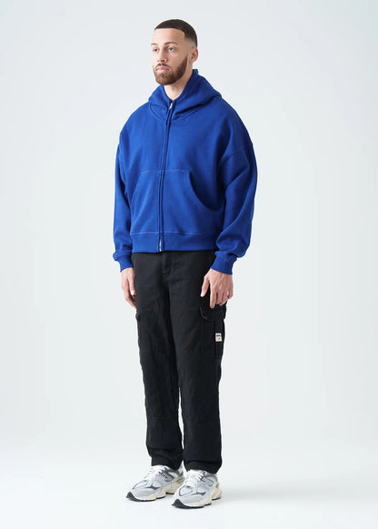 Oversized Boxy Cropped Heavyweight Full-Zip Hoodie