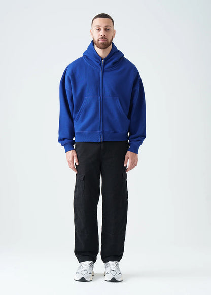Oversized Boxy Cropped Heavyweight Full-Zip Hoodie