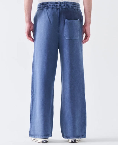 14 OZ French Terry Acid Wash Straight Leg Open Bottom Sweatpants