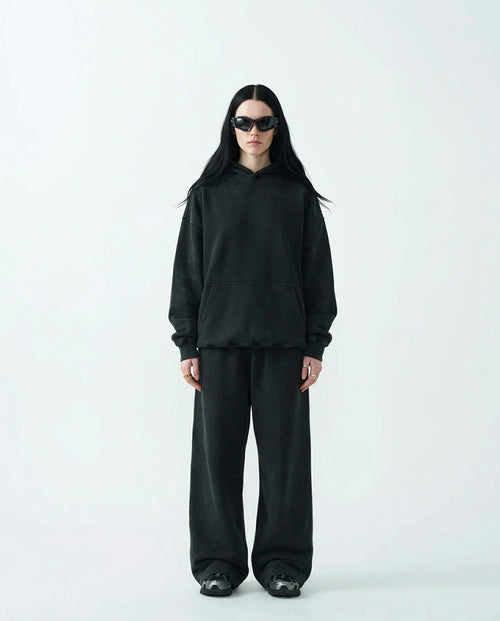 11 OZ Womens Oversized Acid Wash Garment Dyed Sweatsuit