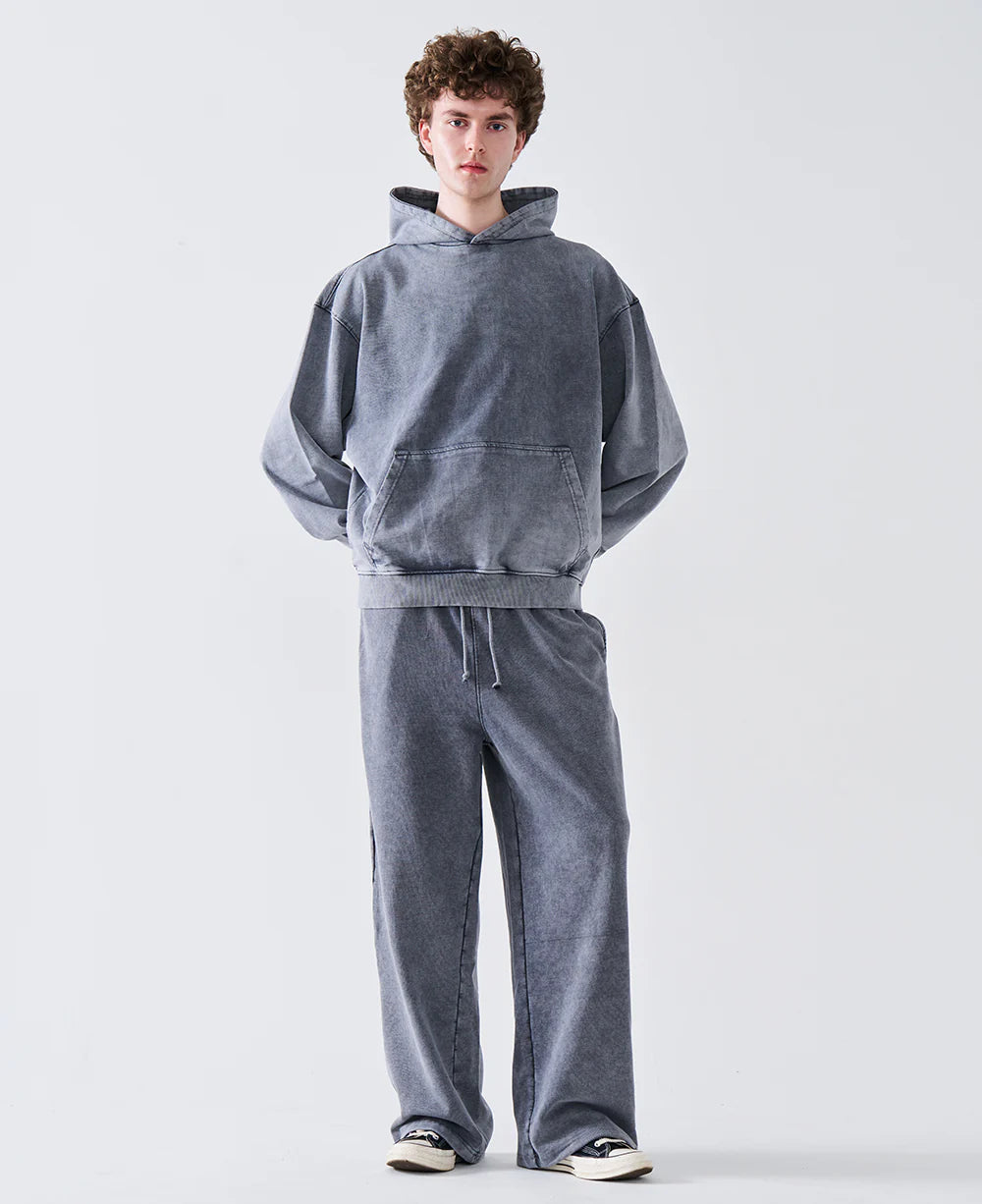 14 OZ Oversized Acid Wash French Terry Sweatshirt