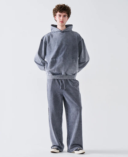 14 OZ Oversized Acid Wash French Terry Sweatshirt