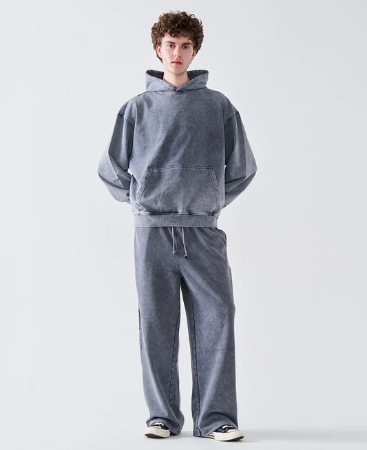 14 OZ Oversized Acid Wash French Terry Sweatshirt