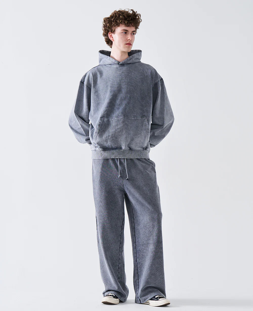 14 OZ Oversized Acid Wash French Terry Sweatshirt