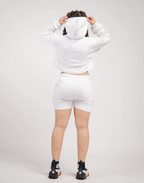 Elegant Crop Top & Sweat Short Set