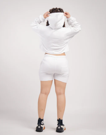 Elegant Crop Top & Sweat Short Set