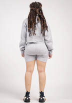 Elegant Crop Top & Sweat Short Set