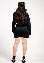 Elegant Crop Top & Sweat Short Set