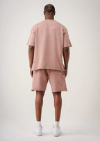 11 OZ Luxury French Terry Garment Dye Raw Edge Short Set