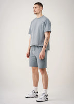 11 OZ Luxury French Terry Garment Dye Raw Edge Short Set
