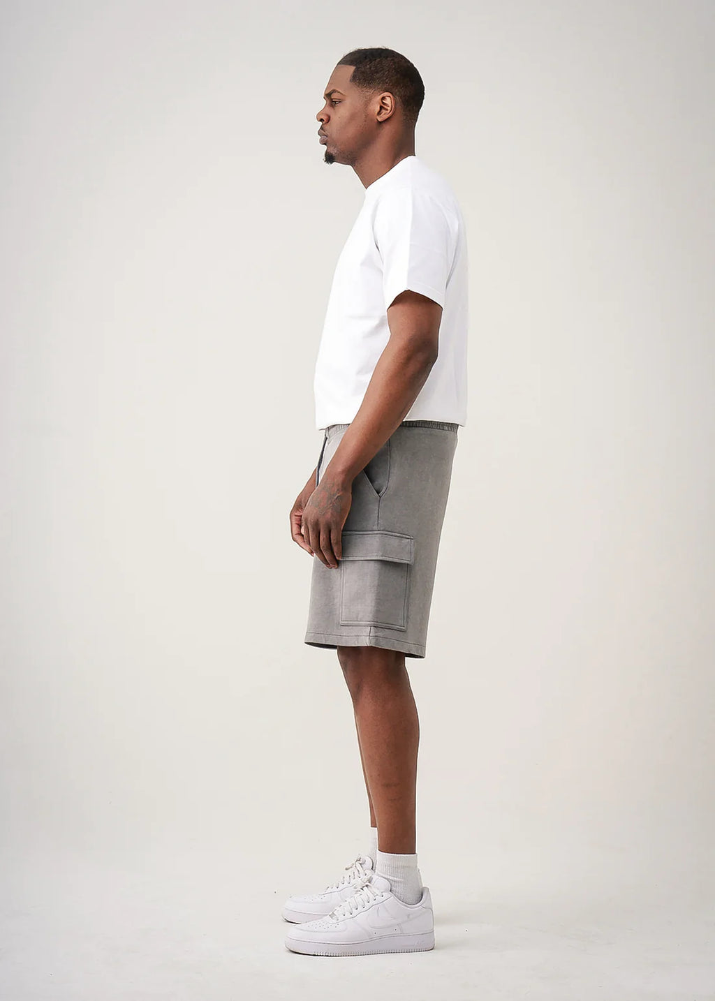 12 OZ Elegant Garment Dye Interlock Cargo Shorts