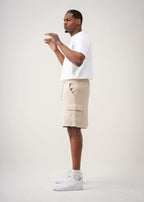 12 OZ Elegant Garment Dye Interlock Cargo Shorts