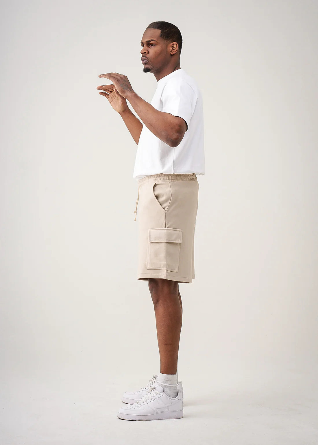 12 OZ Elegant Garment Dye Interlock Cargo Shorts