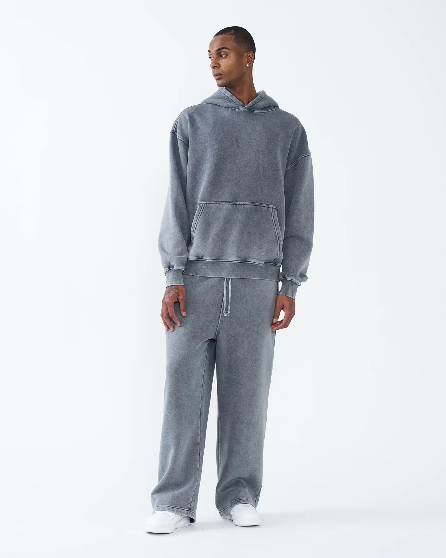 11 OZ Oversized Acid Wash Garment Dyed Sweatsuit
