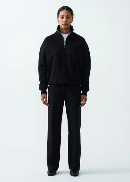 14 OZ Womans Oversized Heavyweight Fleece Quarter-Zip