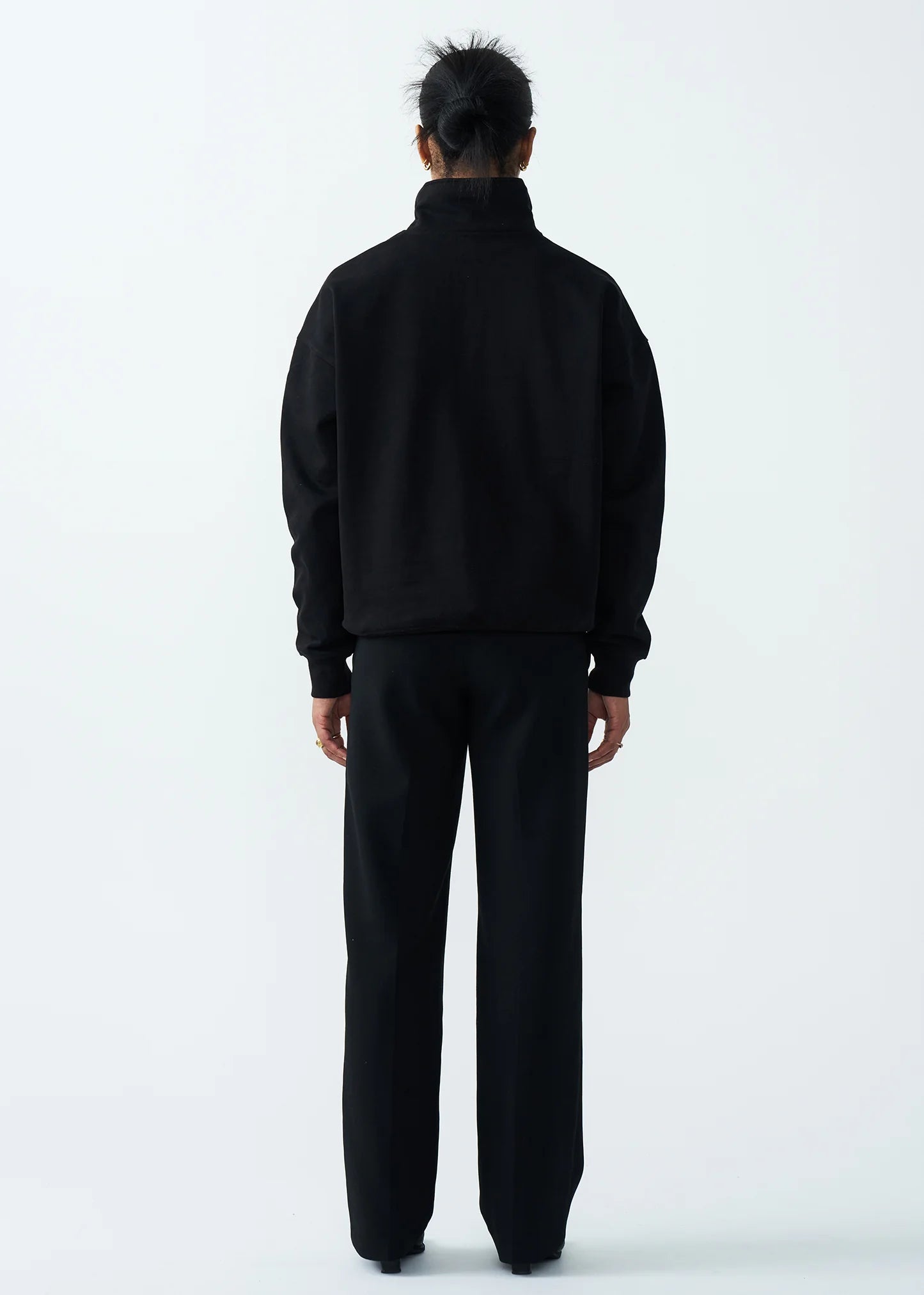 14 OZ Womans Oversized Heavyweight Fleece Quarter-Zip