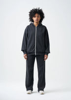 14 OZ Luxury Garment Dyed Fleece 2 Way Zip Up Sweatsuit