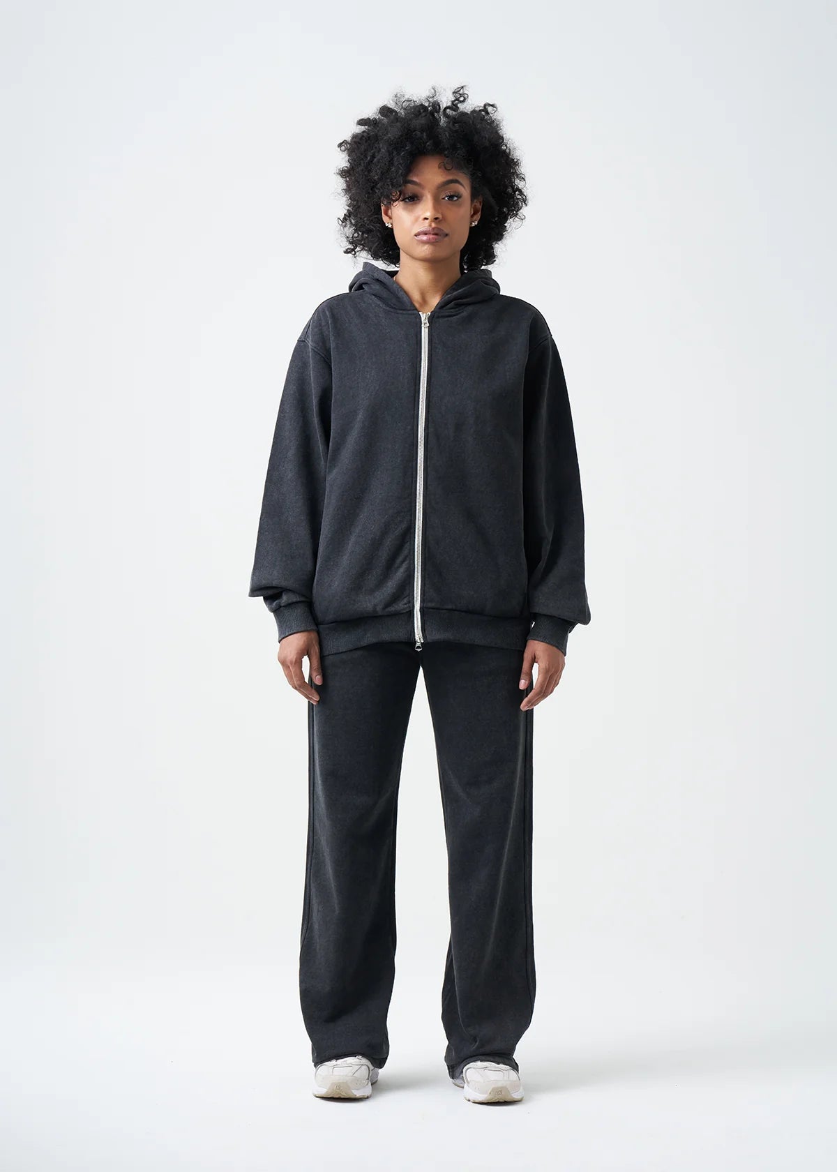 14 OZ Luxury Garment Dyed Fleece 2 Way Zip Up Sweatsuit
