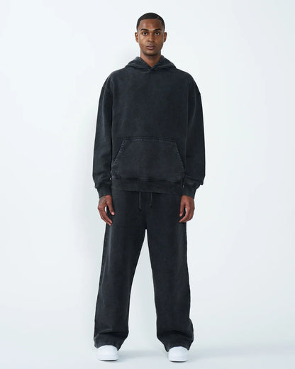 11 OZ Oversized Acid Wash Garment Dyed Sweatsuit