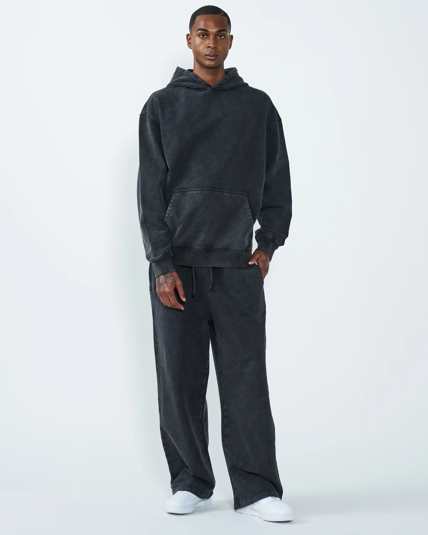 11 OZ Oversized Acid Wash Garment Dyed Sweatsuit