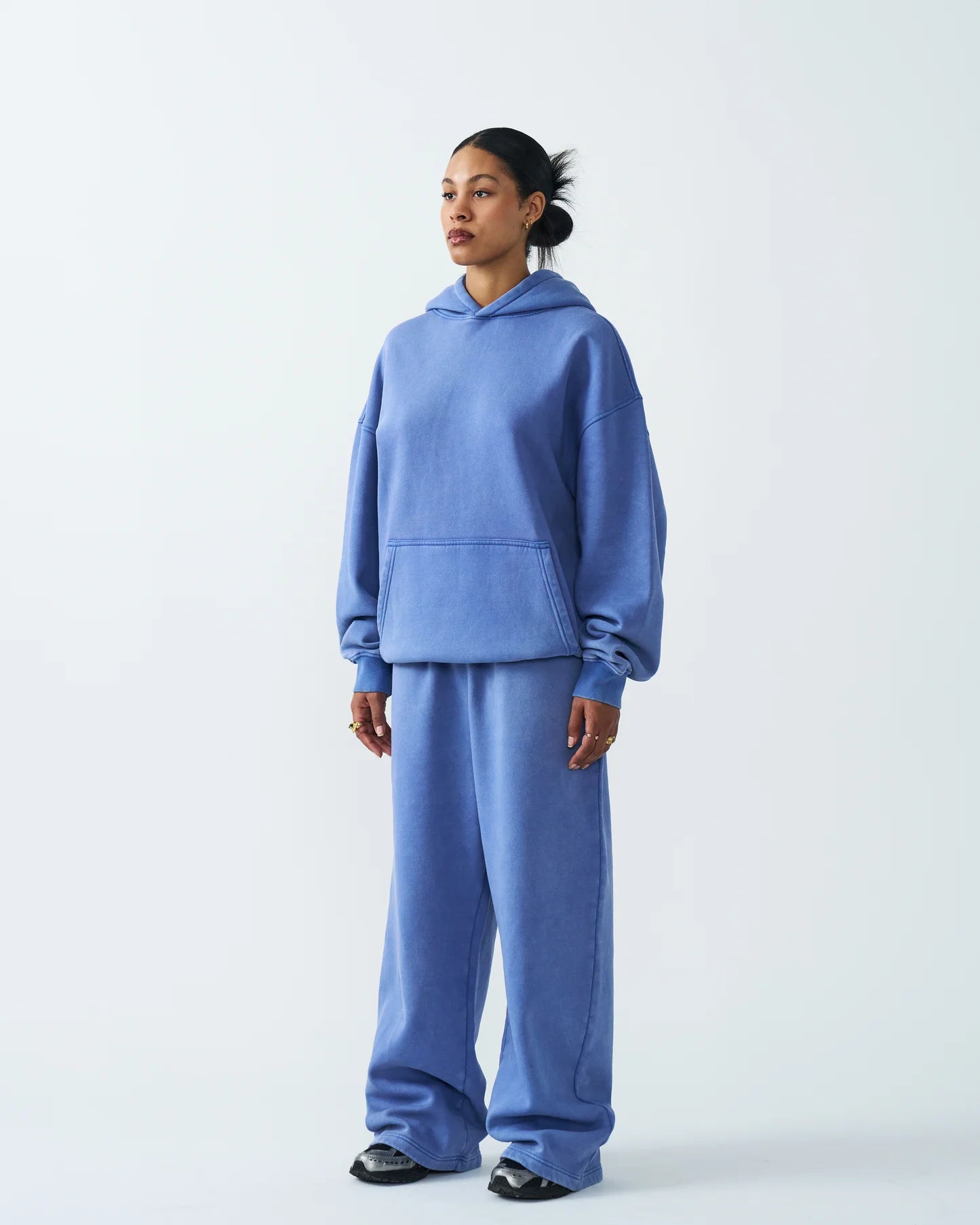 11 OZ Womens Oversized Acid Wash Garment Dyed Sweatsuit