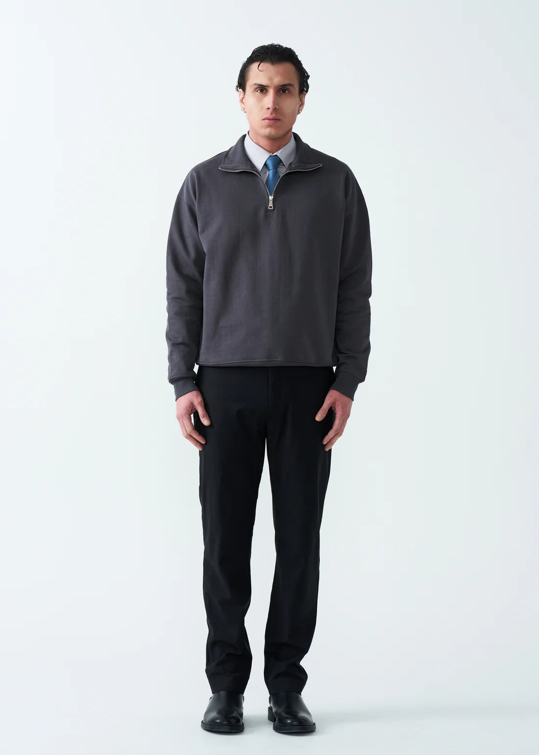 14 OZ Oversized Heavyweight Fleece Quarter-Zip