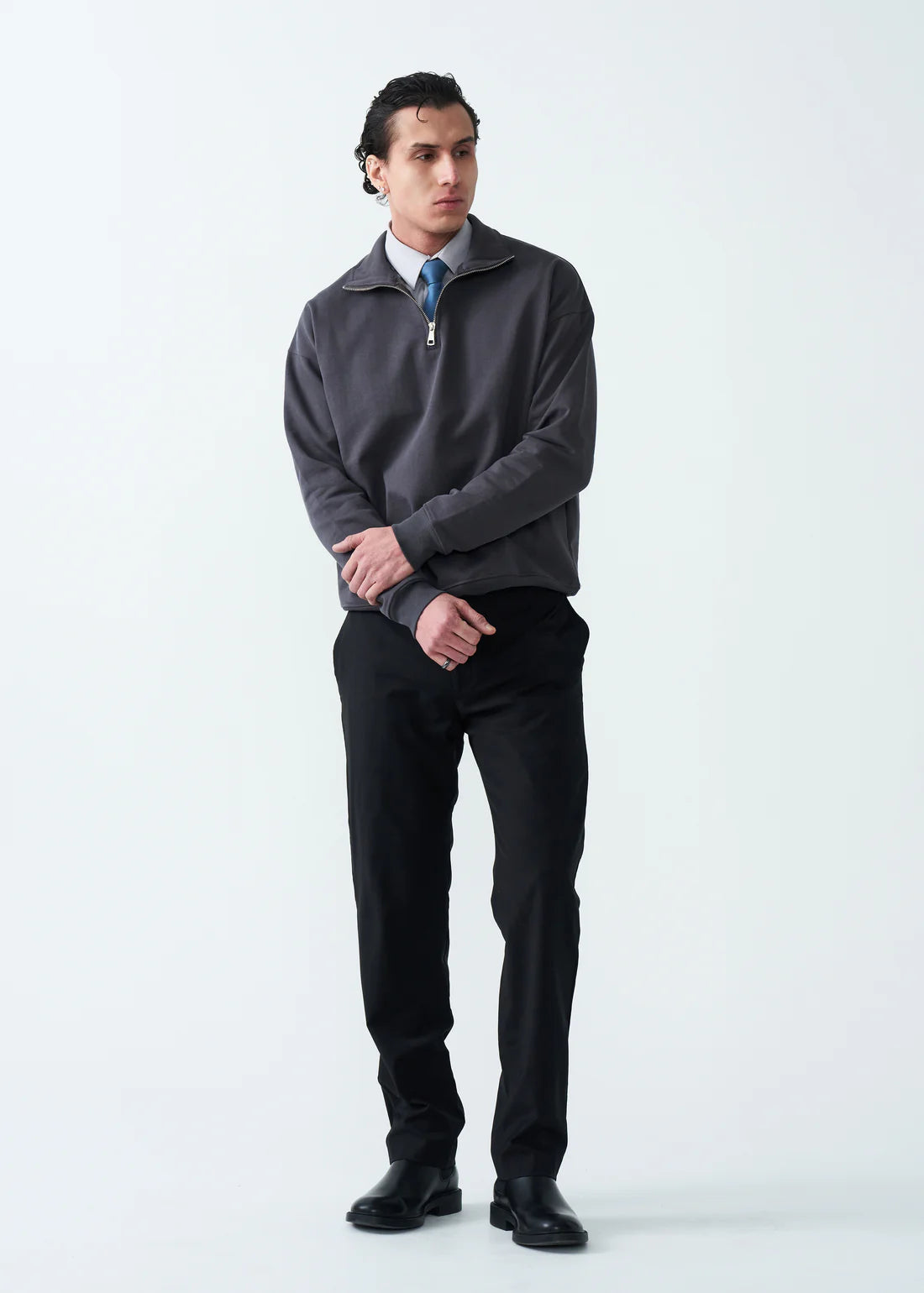 14 OZ Oversized Heavyweight Fleece Quarter-Zip