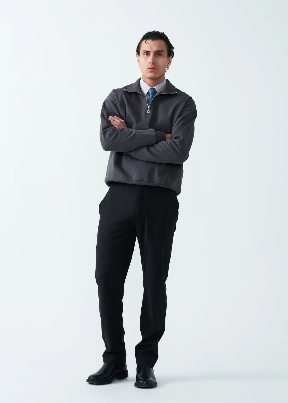 14 OZ Oversized Heavyweight Fleece Quarter-Zip