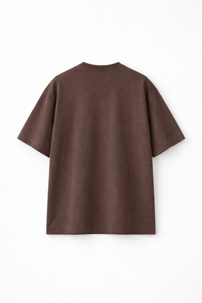 7 OZ Raw Edge Oversized Cropped T-Shirt