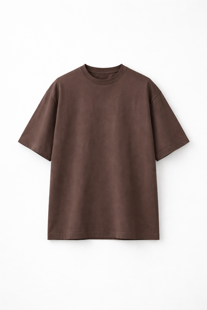 7 OZ Raw Edge Oversized Cropped T-Shirt