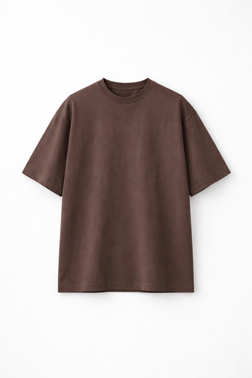 7 OZ Raw Edge Oversized Cropped T-Shirt