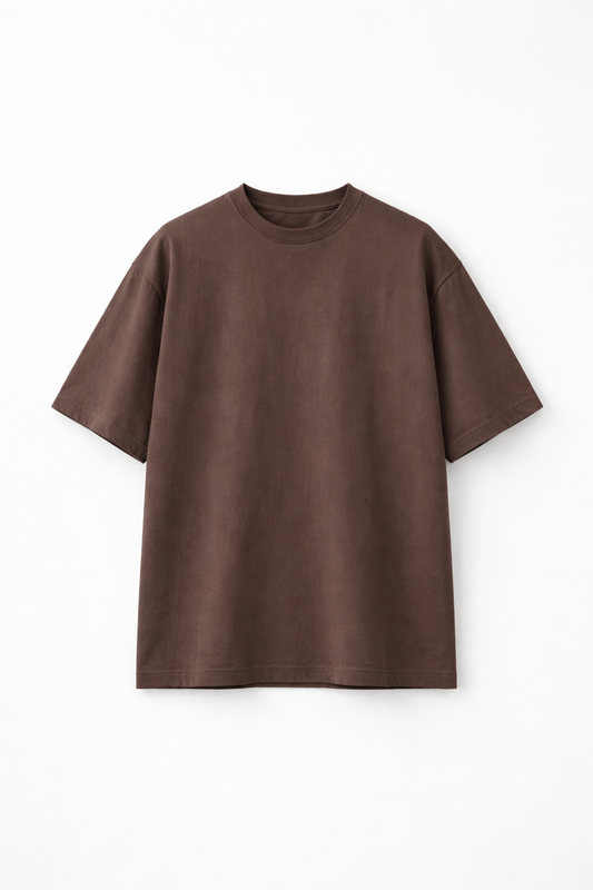 7 OZ Raw Edge Oversized Cropped T-Shirt