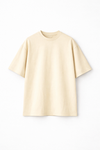 7 OZ Raw Edge Oversized Cropped T-Shirt