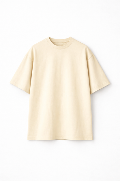 7 OZ Raw Edge Oversized Cropped T-Shirt