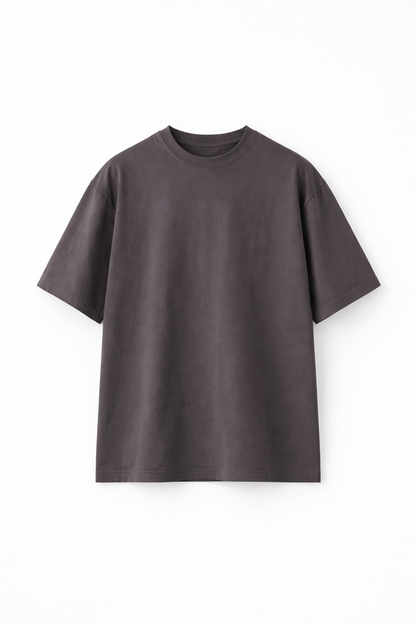 7 OZ Raw Edge Oversized Cropped T-Shirt