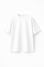 7 OZ Raw Edge Oversized Cropped T-Shirt