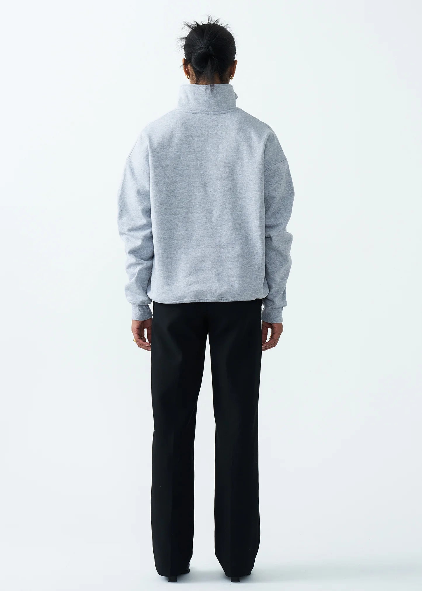 14 OZ Womans Oversized Heavyweight Fleece Quarter-Zip