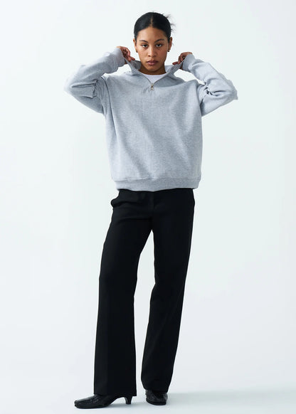 14 OZ Womans Oversized Heavyweight Fleece Quarter-Zip