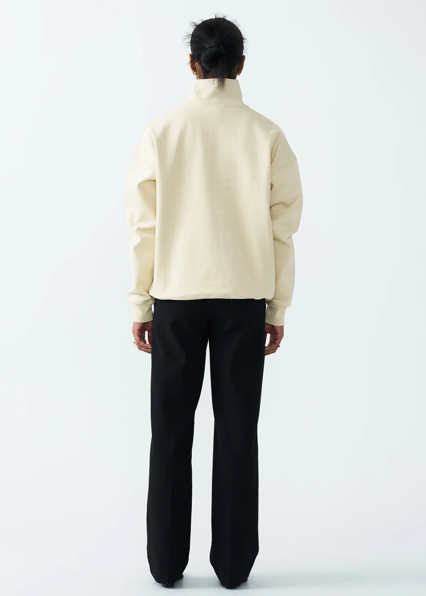 14 OZ Womans Oversized Heavyweight Fleece Quarter-Zip