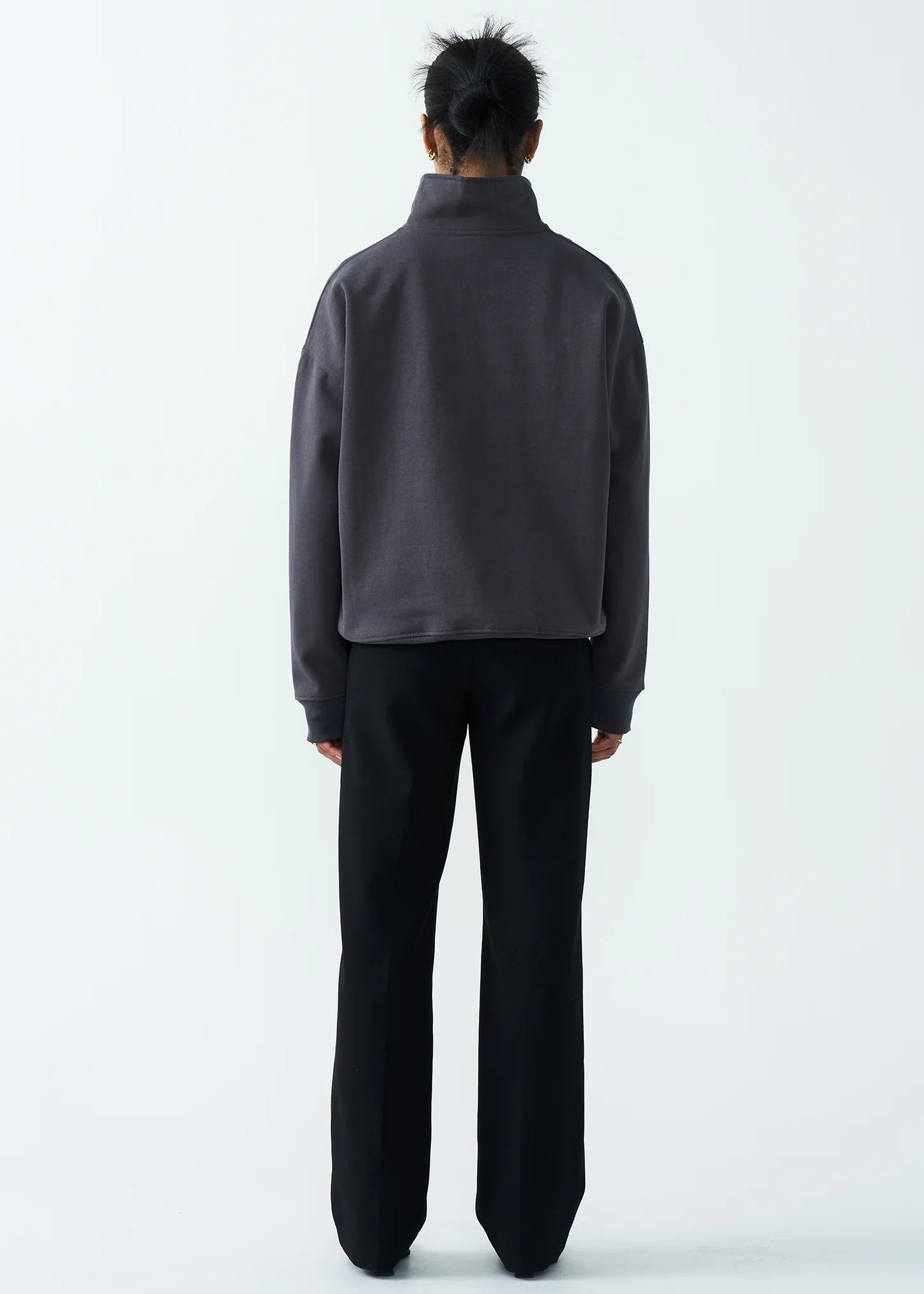 14 OZ Womans Oversized Heavyweight Fleece Quarter-Zip