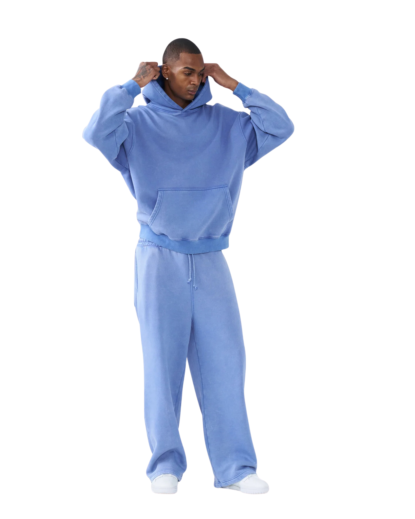 11 OZ Oversized Acid Wash Garment Dyed Sweatsuit