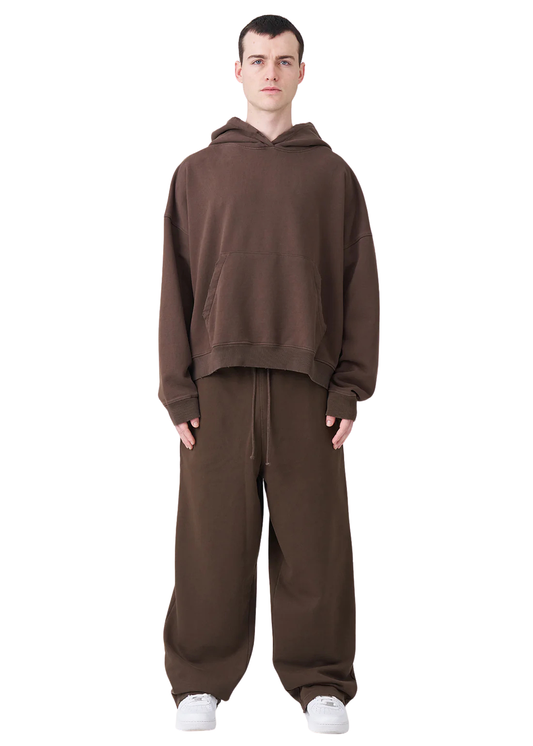 14 OZ Garment Wash French Terry Oversized Boxy Distressed Fleece Sweatsuit